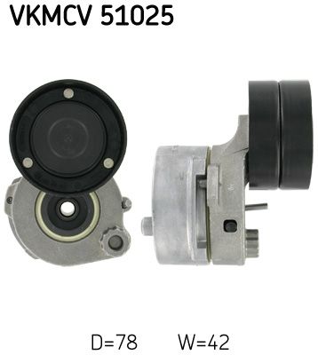 Tensioner Pulley, V-ribbed belt SKF VKMCV 51025