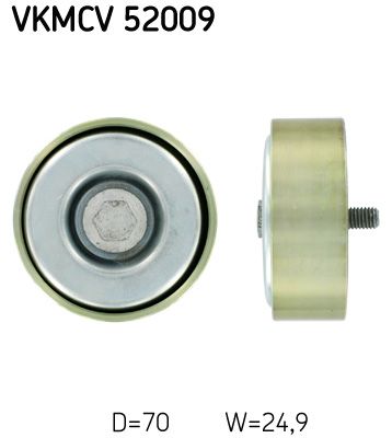 Deflection/Guide Pulley, V-ribbed belt SKF VKMCV 52009