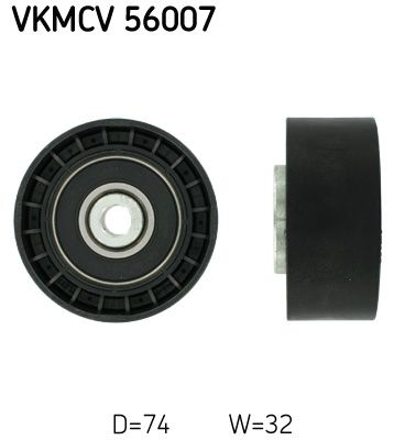 Deflection/Guide Pulley, V-ribbed belt SKF VKMCV 56007