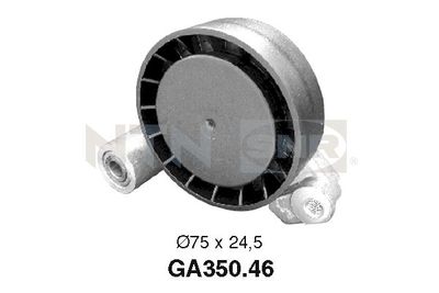 Tensioner Pulley, V-ribbed belt SNR GA350.46