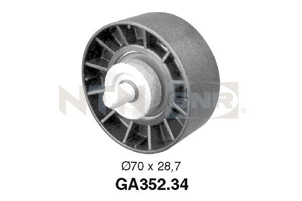 SNR GA352.34 Deflection/Guide Pulley, V-ribbed belt