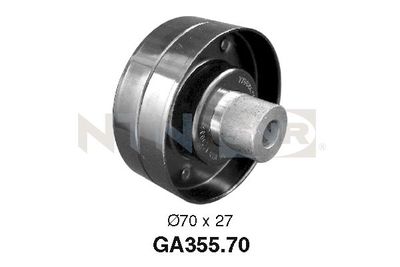 Deflection/Guide Pulley, V-ribbed belt SNR GA355.70