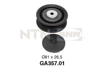 Tensioner Pulley, V-ribbed belt SNR GA357.01