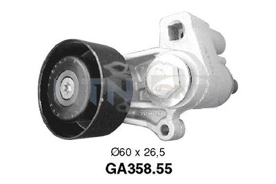 Tensioner Pulley, V-ribbed belt SNR GA358.55