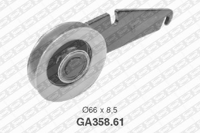 Tensioner Pulley, V-ribbed belt SNR GA358.61