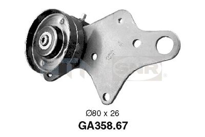 Tensioner Pulley, V-ribbed belt SNR GA358.67