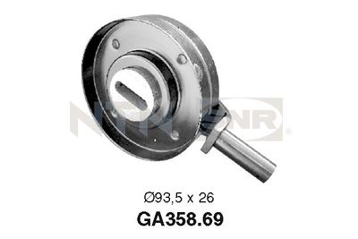 Tensioner Pulley, V-ribbed belt SNR GA358.69