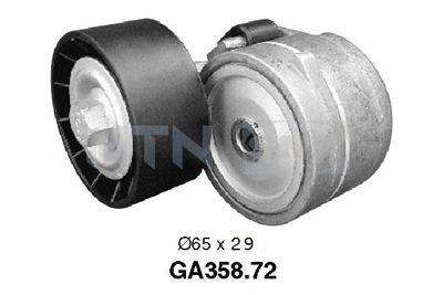 Tensioner Pulley, V-ribbed belt SNR GA358.72