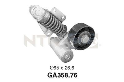 Tensioner Pulley, V-ribbed belt SNR GA358.76