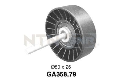 Deflection/Guide Pulley, V-ribbed belt SNR GA358.79