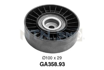 Deflection/Guide Pulley, V-ribbed belt SNR GA358.93