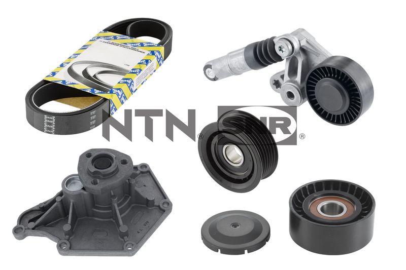 SNR KAP857.510 Water Pump + V-Ribbed Belt Kit