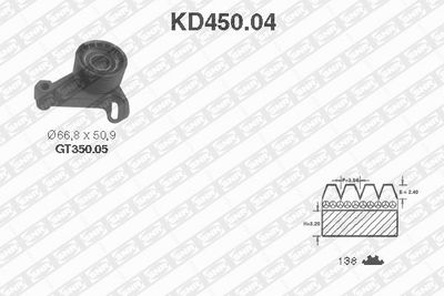Timing Belt Kit SNR KD450.04