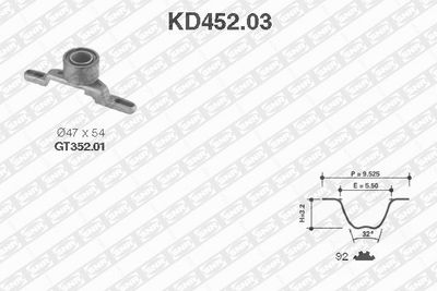 Timing Belt Kit SNR KD452.03
