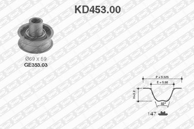Timing Belt Kit SNR KD453.00