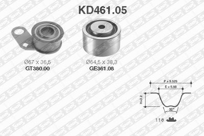 Timing Belt Kit SNR KD461.05