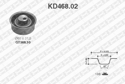 Timing Belt Kit SNR KD468.02