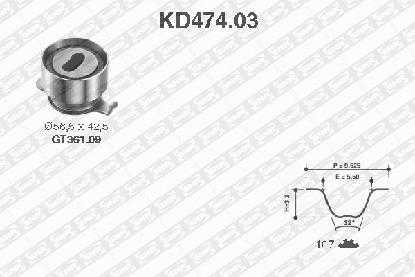 SNR KD474.03 Timing Belt Kit