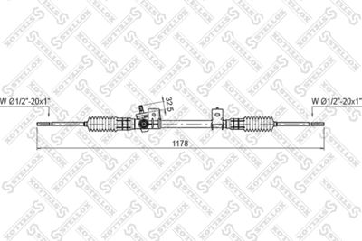 Steering Gear STELLOX 00-35030-SX