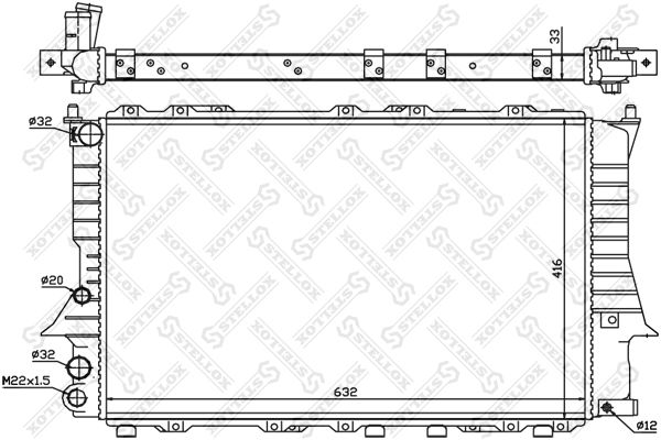 STELLOX 10-25018-SX Radiator, engine cooling