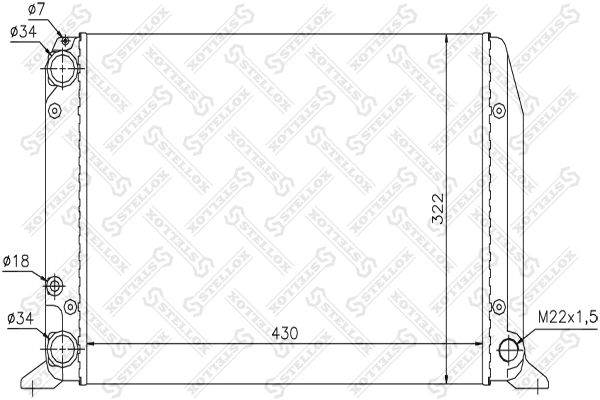 STELLOX 10-25043-SX Radiator, engine cooling