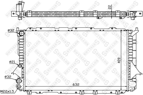 STELLOX 10-25081-SX Radiator, engine cooling