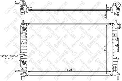 Radiator, engine cooling STELLOX 10-25099-SX