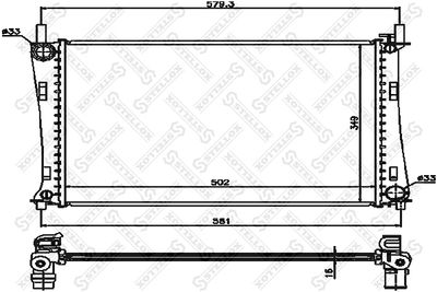 Radiator, engine cooling STELLOX 10-25157-SX