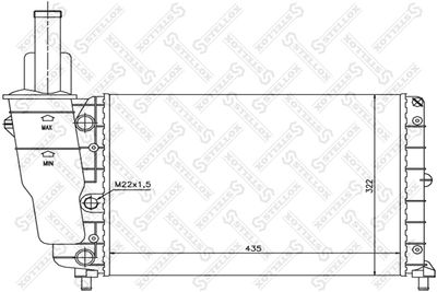 Radiator, engine cooling STELLOX 10-25255-SX