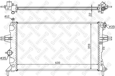 Radiator, engine cooling STELLOX 10-25266-SX