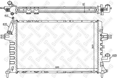 Radiator, engine cooling STELLOX 10-25267-SX