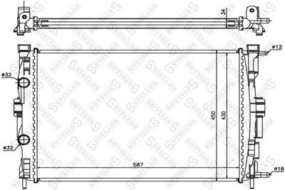 Radiator, engine cooling STELLOX 10-25358-SX