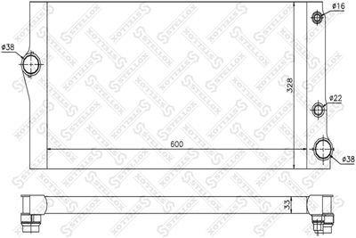 Radiator, engine cooling STELLOX 10-25579-SX