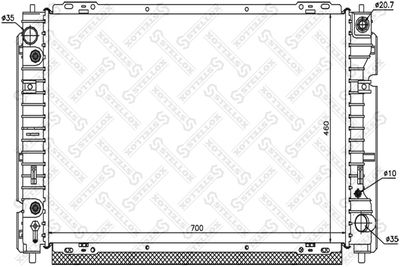 Radiator, engine cooling STELLOX 10-25775-SX