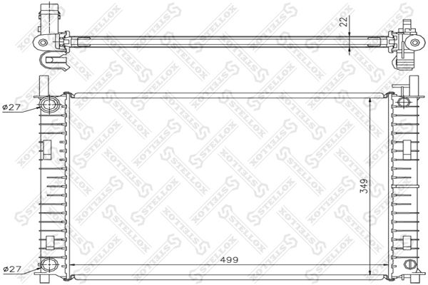 STELLOX 10-25781-SX Radiator, engine cooling