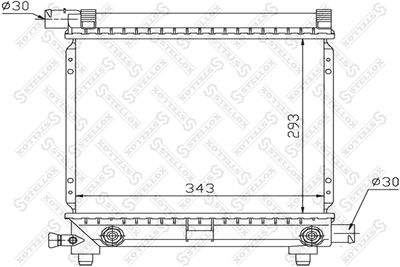 Radiator, engine cooling STELLOX 10-25870-SX