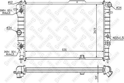 Radiator, engine cooling STELLOX 10-26012-SX