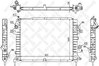 Radiator, engine cooling STELLOX 10-26056-SX