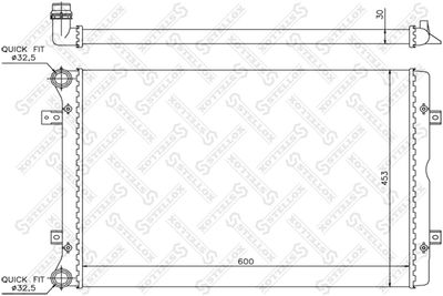 Radiator, engine cooling STELLOX 10-26403-SX