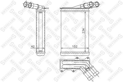 Heat Exchanger, interior heating STELLOX 10-35005-SX