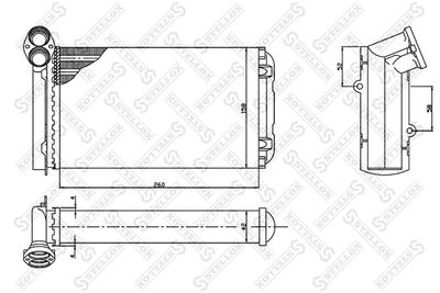 Heat Exchanger, interior heating STELLOX 10-35075-SX