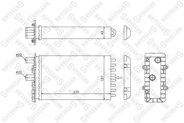 STELLOX 10-35079-SX Heat Exchanger, interior heating