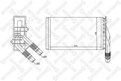 Heat Exchanger, interior heating STELLOX 10-35107-SX