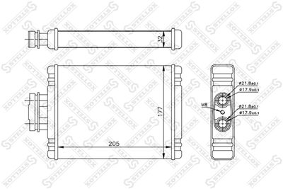 Heat Exchanger, interior heating STELLOX 10-35114-SX