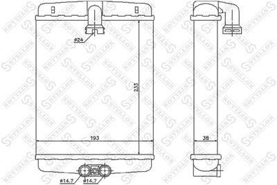 Heat Exchanger, interior heating STELLOX 10-35120-SX