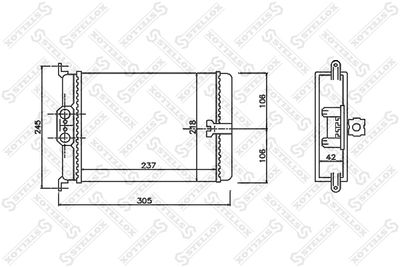 Heat Exchanger, interior heating STELLOX 10-35171-SX