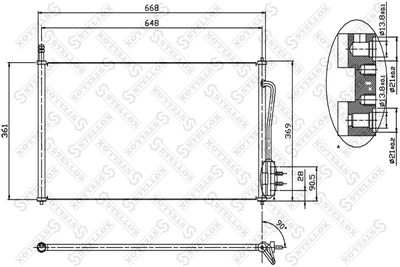 Condenser, air conditioning STELLOX 10-45001-SX