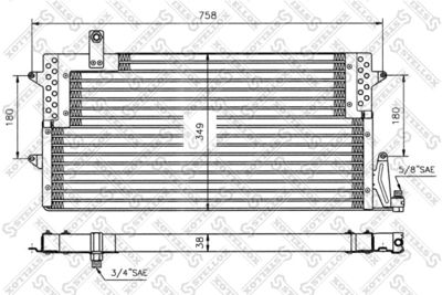 Condenser, air conditioning STELLOX 10-45005-SX