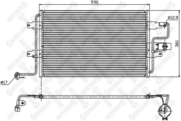 STELLOX 10-45011-SX Condenser, air conditioning