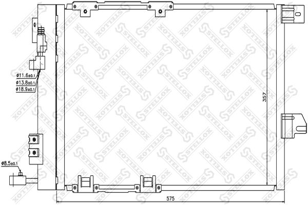 STELLOX 10-45015-SX Condenser, air conditioning